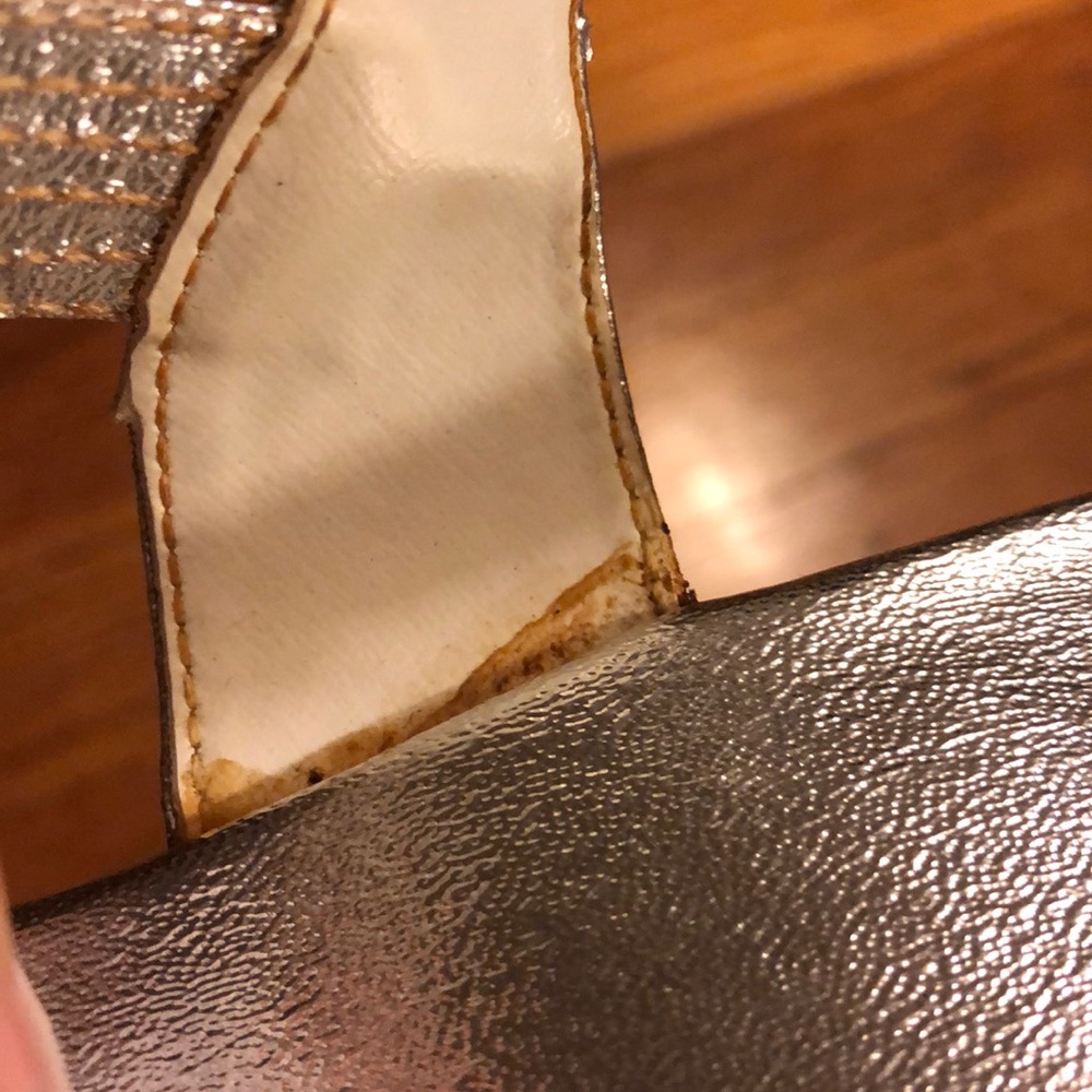 Vintage silver chunky heels - Picture 8 of 8